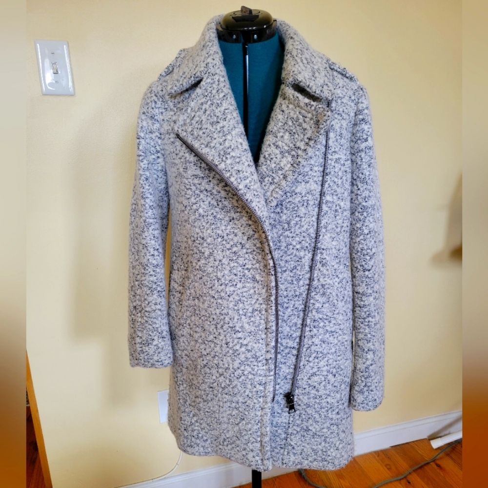 Loft winter coat grey/white